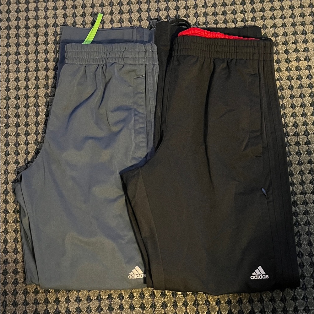 2 pair adidas workout pants size L